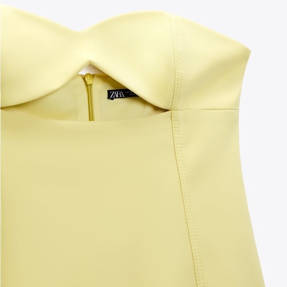 Zara Yellow Strapless Cut Out Dress - Picture 17 of 17